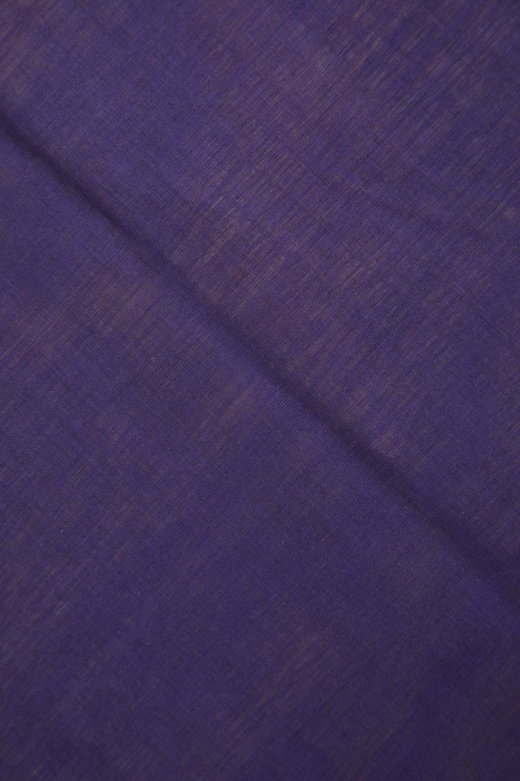 Cobalt Blue Pure Handloom Kovai Cotton with Without Zari Zari Buttis (small Dots Or Motifs) view 3