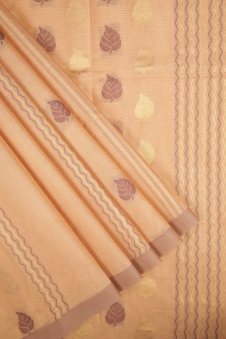 Alabaster White Kovai Cotton Sarees with Without Zari Zari Buttis (small Dots Or Motifs) view 1
