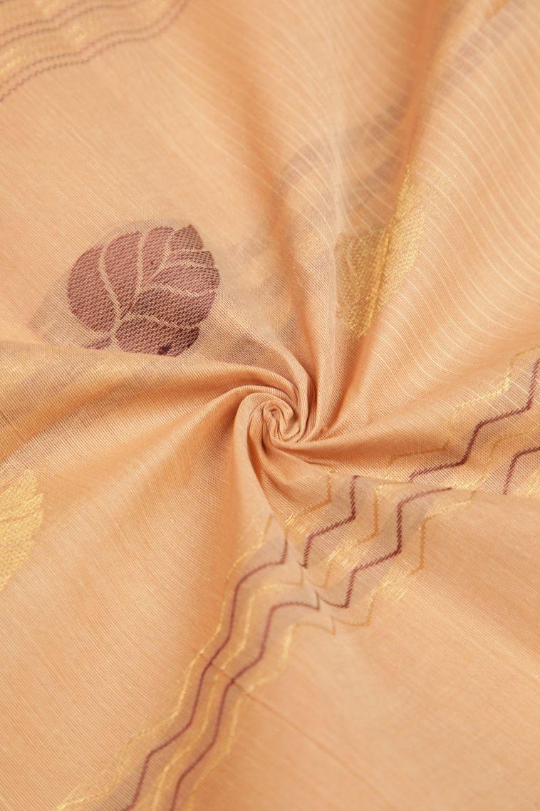 Alabaster White Kovai Cotton Sarees with Without Zari Zari Buttis (small Dots Or Motifs) view 4