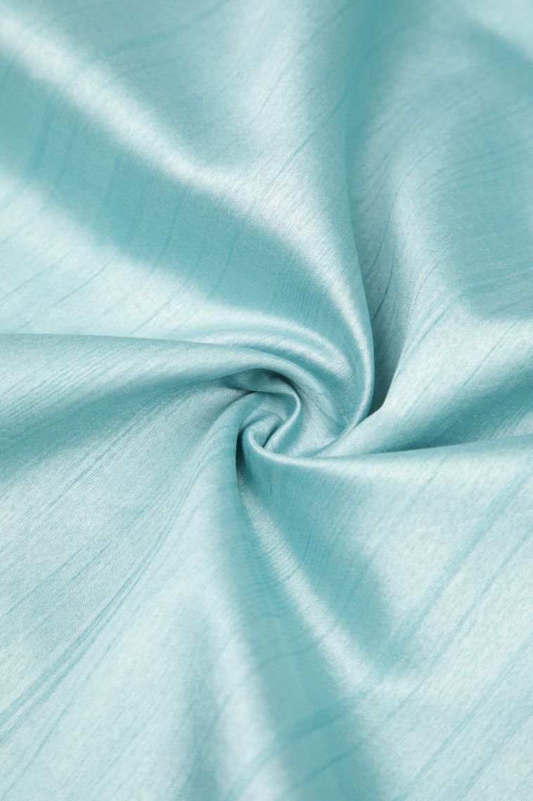 Arctic Blue Tussar Saree with Without Zari Zari Plain view 4