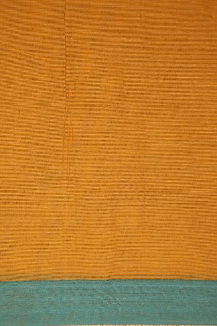 Beige Yellow Kovai Cotton Sarees with Without Zari Zari Stripes view 3