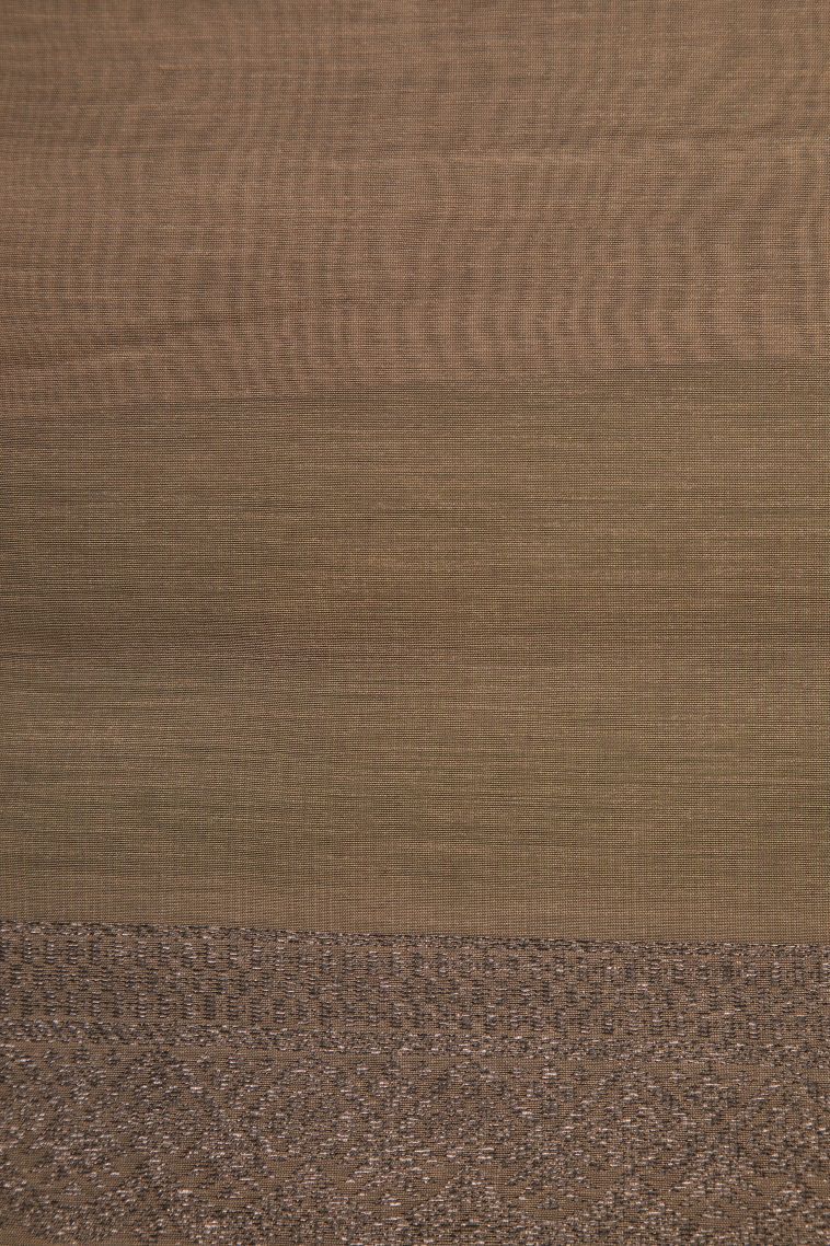 Basil Green Silk Cotton Sarees with Bronze Zari Buttis (small Dots Or Motifs) view 3