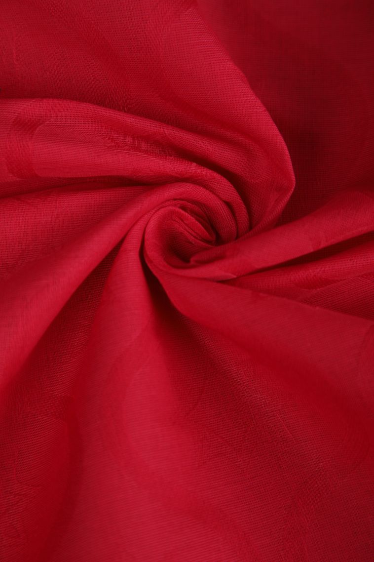 Rose  Red Kovai Cotton Sarees with Without Zari Zari Floral Patterns view 4