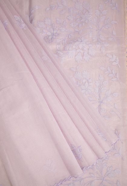 Lemonade Pink Designer Sarees with Without Zari Zari Floral Patterns