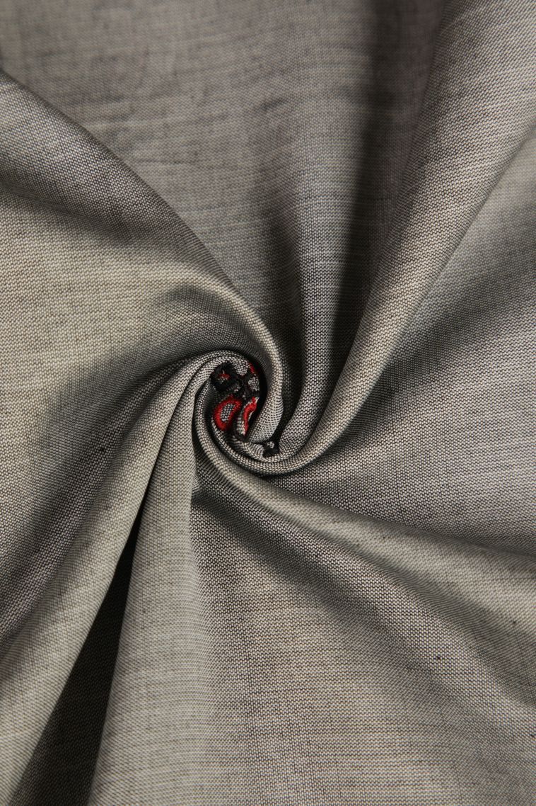 Gray Black Poly Cotton Sarees with Without Zari Zari Manga view 4