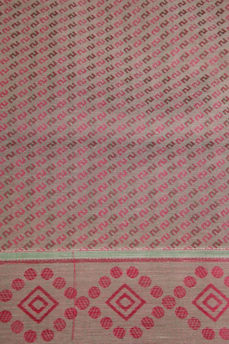 Heather Purple Kovai Cotton Sarees with Without Zari Zari Floral Patterns view 3