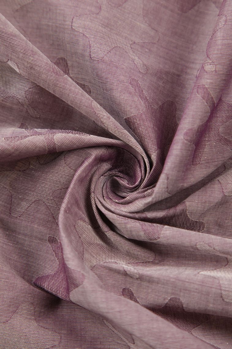 Heather Purple Kovai Cotton Sarees with Without Zari Zari Floral Patterns view 4