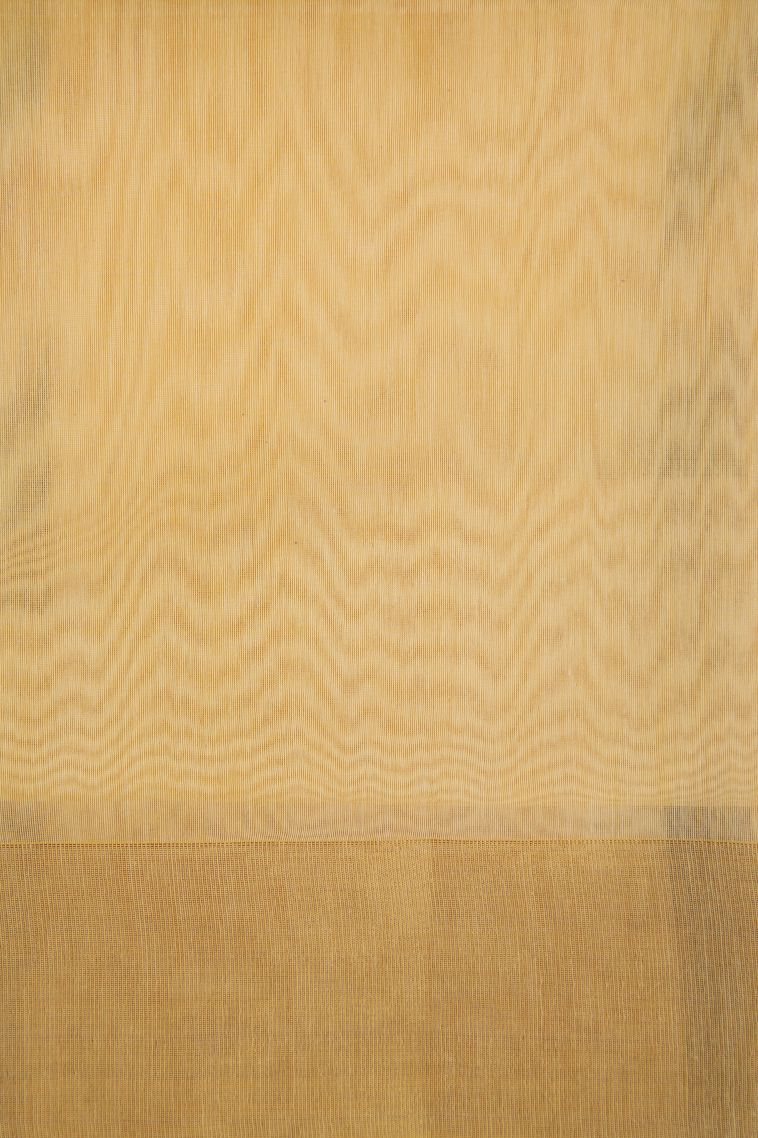 Macaroon Yellow Pochampalli Saree with Copper Zari Stripes view 3