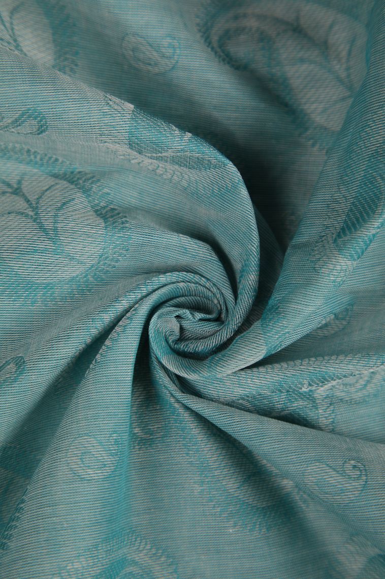 Sky Blue Kovai Cotton Sarees with Without Zari Zari Manga view 4