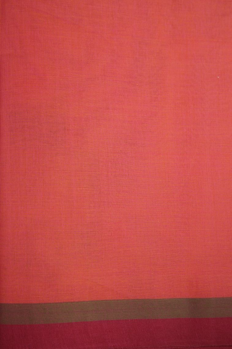 Dawn Red Pure Handloom Kovai Cotton with Without Zari Zari Geometric Shapes view 3