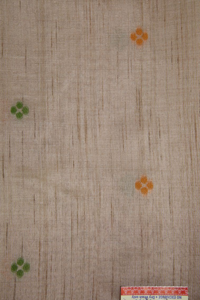 Cream White Tussar Saree with Without Zari Zari Floral Patterns view 3