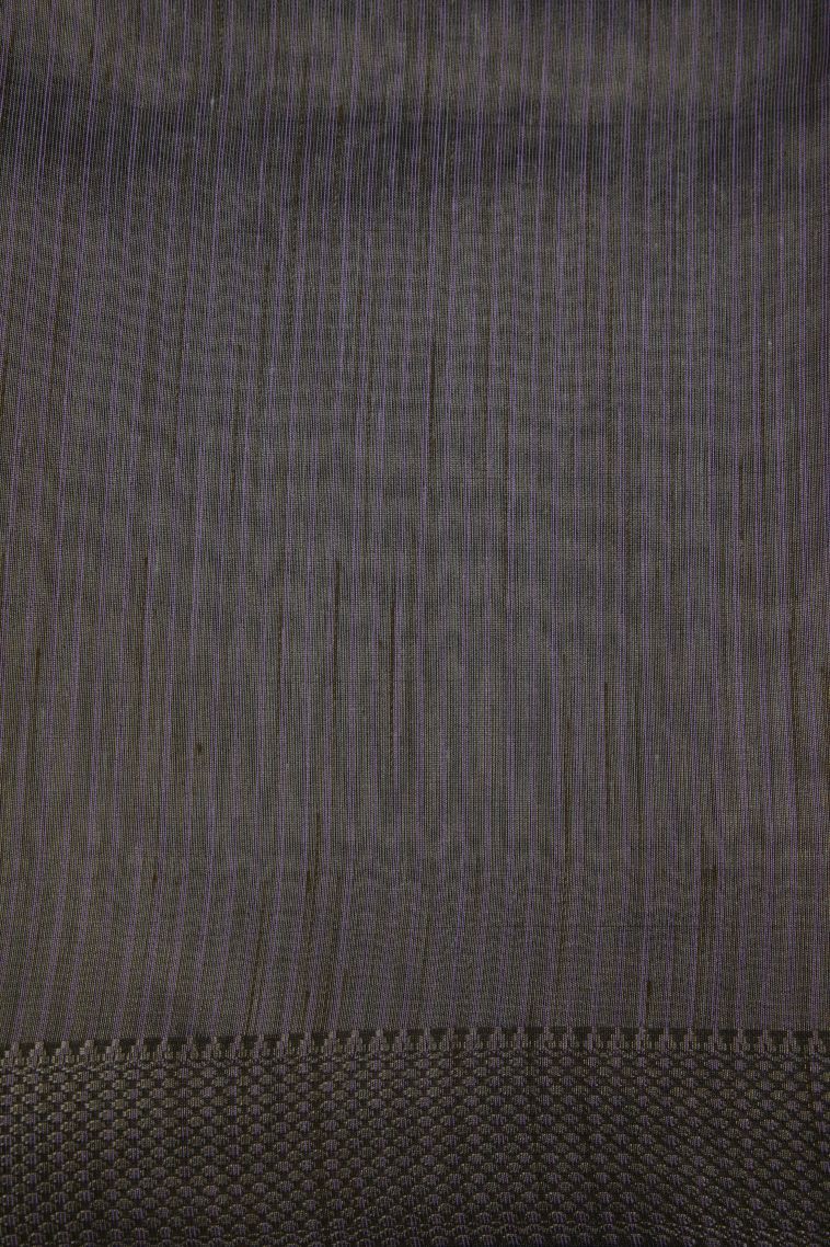 Hickory Brown Fancy Saree with Gold Zari Floral Patterns view 3