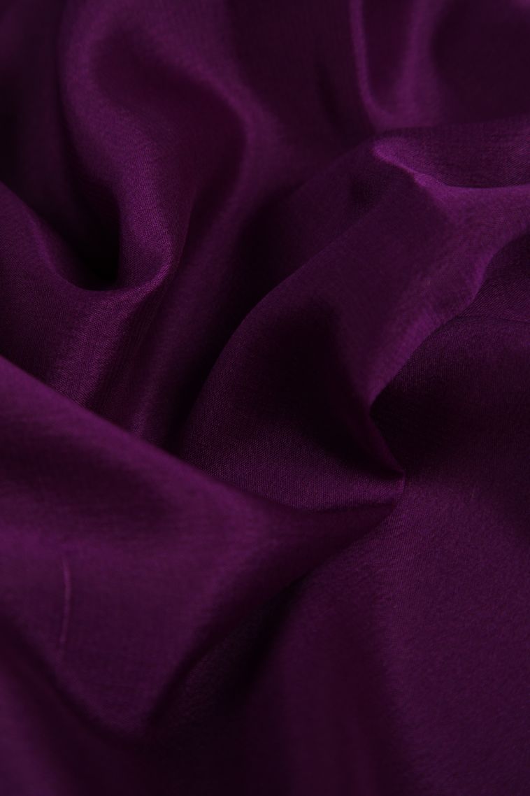 Viola Purple Mysore Silk with Gold Zari Plain view 4