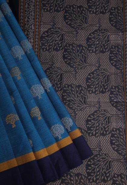 Bottle Green Pure Handloom Kovai Cotton with Without Zari Zari Floral Patterns