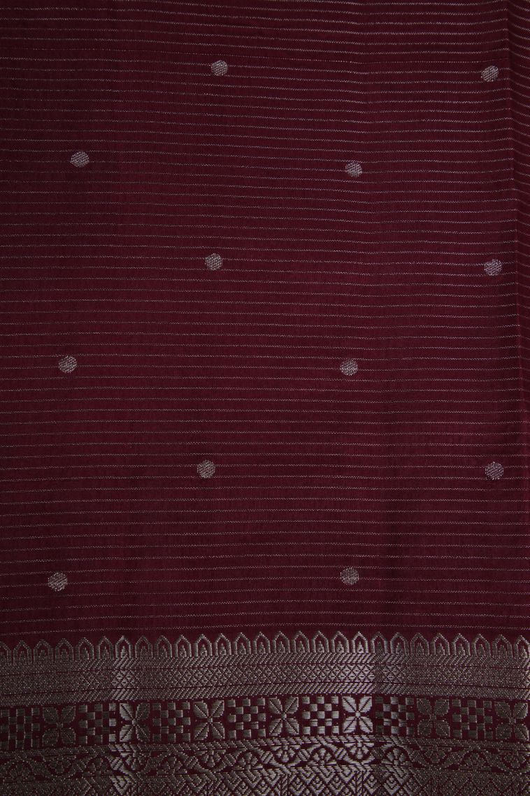 Cream White Raw Silk Sarees with Gold Zari Geometric Shapes view 3