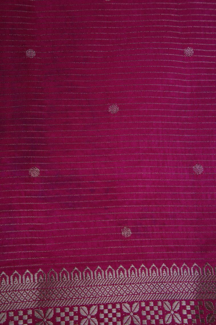 Azure Blue Raw Silk Sarees with Without Zari Zari Geometric Shapes view 3