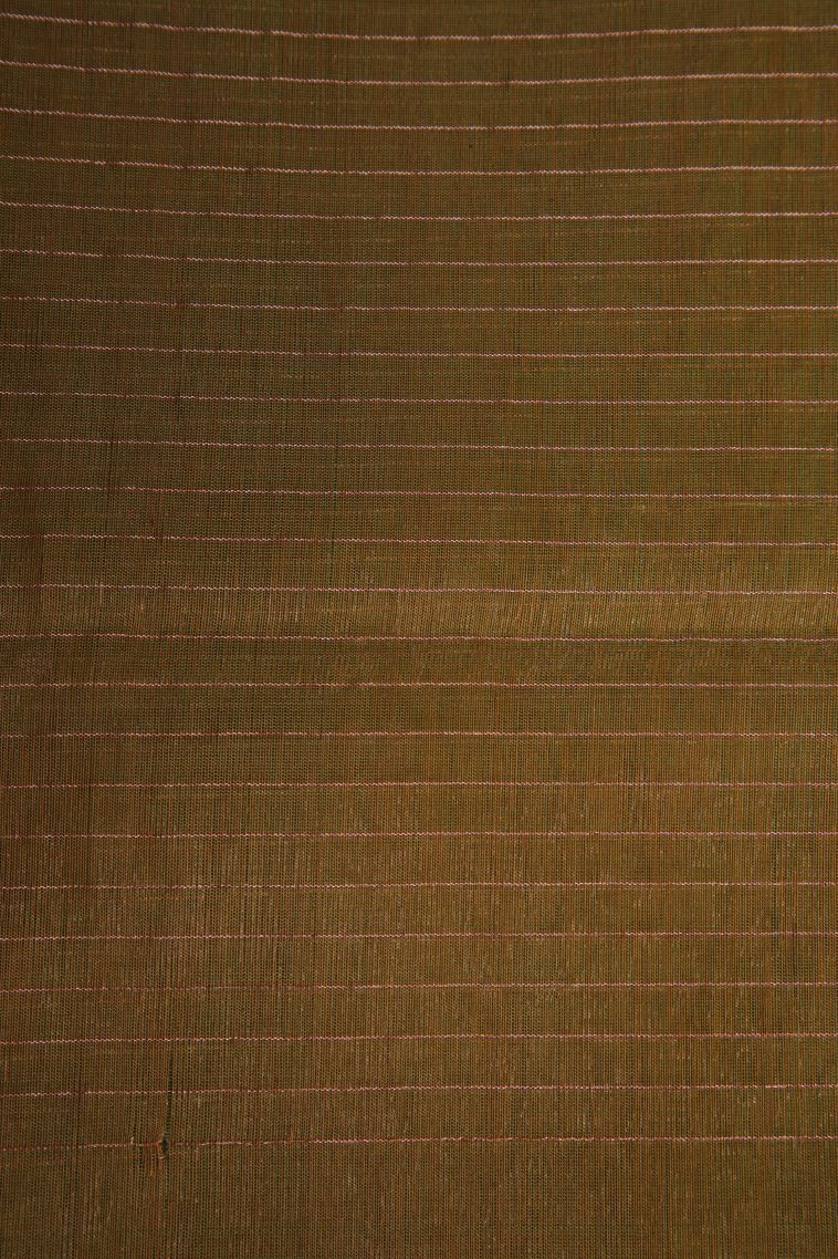 Pine Green Silk Cotton Sarees with Gold Zari Floral Patterns view 3