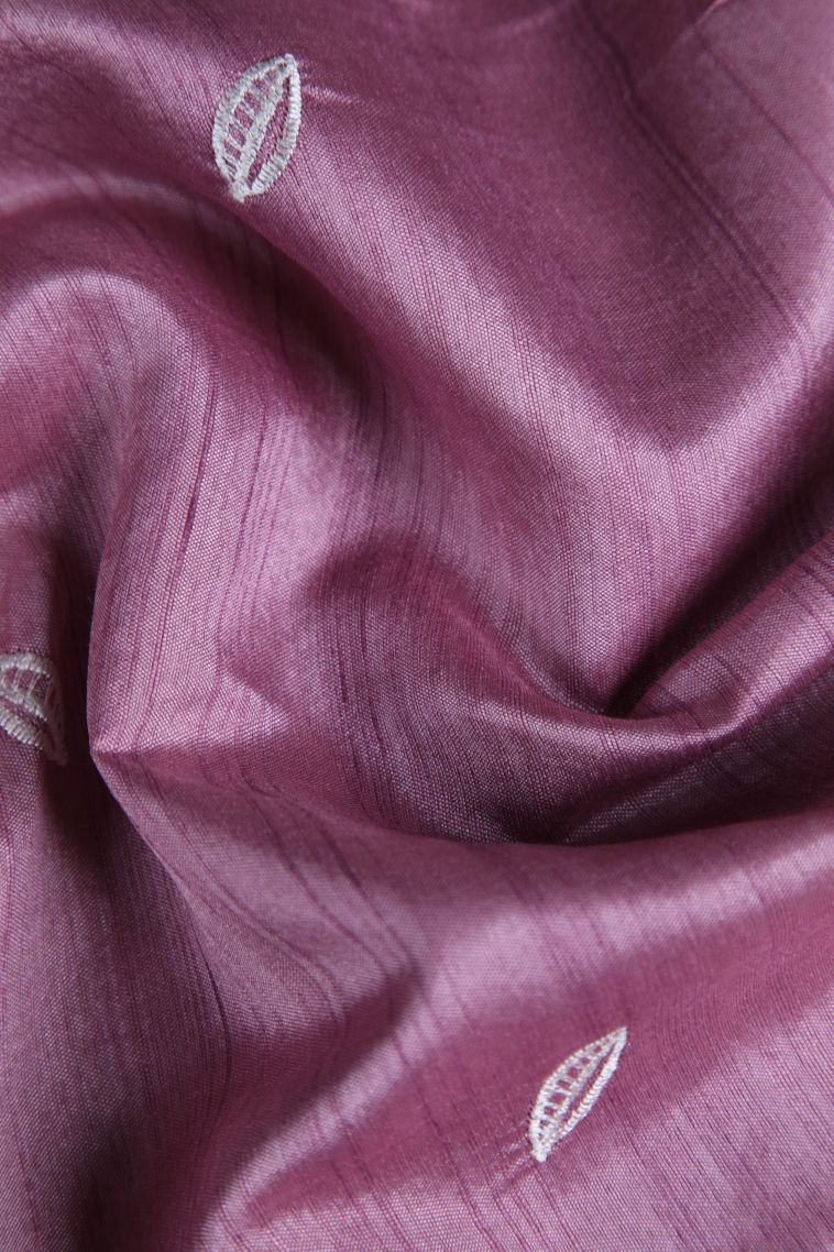 Ballet Pink Semi Tussar Silk with Without Zari Zari Buttis (small Dots Or Motifs) view 4