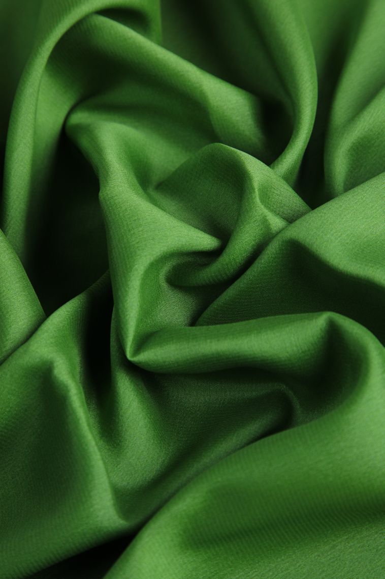 Shamrock Green Mysore Silk with Gold Zari Plain view 4