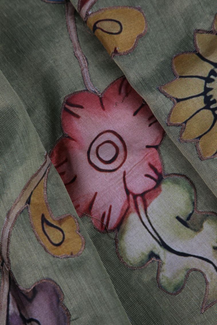 Cedar Brown Fancy Saree with Gold Zari Animal And Bird Motifs view 4