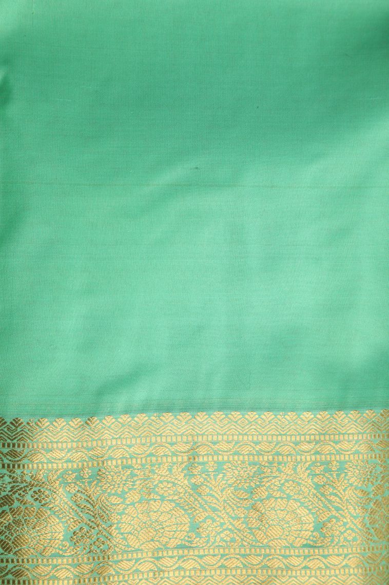 Plum Purple Soft Silk Saree with Gold Zari Floral Puttas view 3