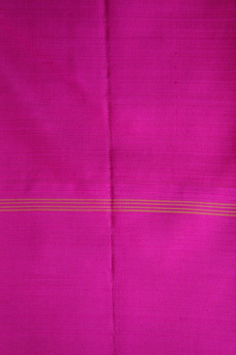 Pear Green Kanchipuram Silk Sarees with Without Zari Zari Checks view 3