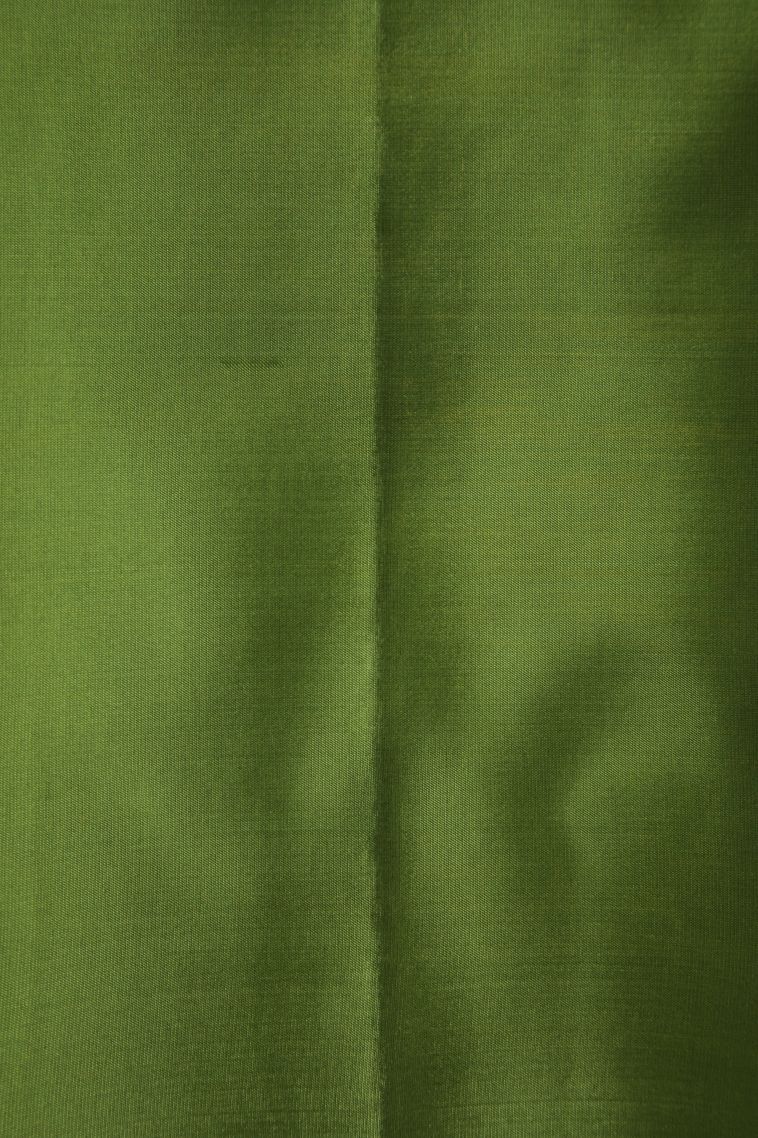 Pear Green Silk Sarees with Gold Zari Floral Patterns view 3