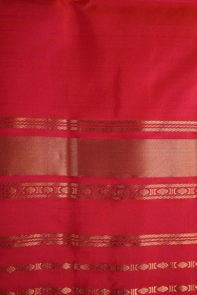 Cream White Soft Silk Saree with Gold Zari Manga view 3