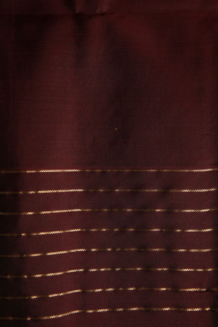 Merigold Orange Soft Silk Saree with Gold Zari Buttis (small Dots Or Motifs) view 3