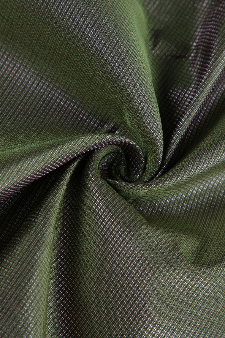 Moccon Green Soft Silk Sarees with Gold Zari Checks view 4