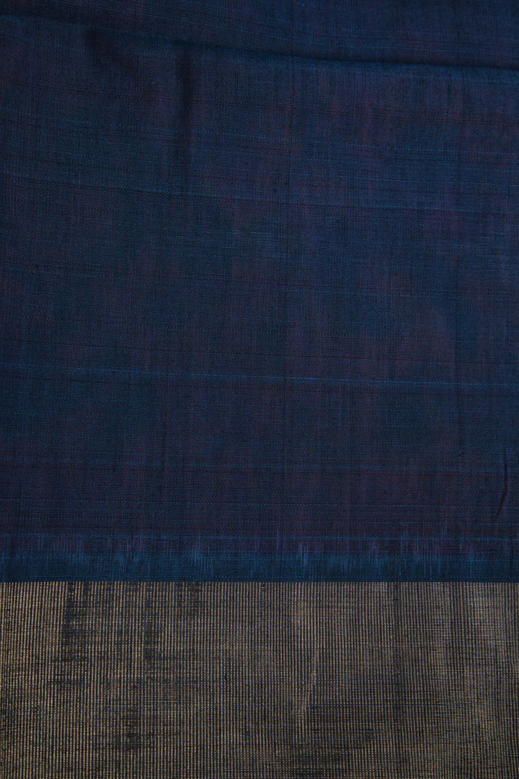 Rosewood Pink Pochampalli Saree with Gold Zari Ikkat view 3