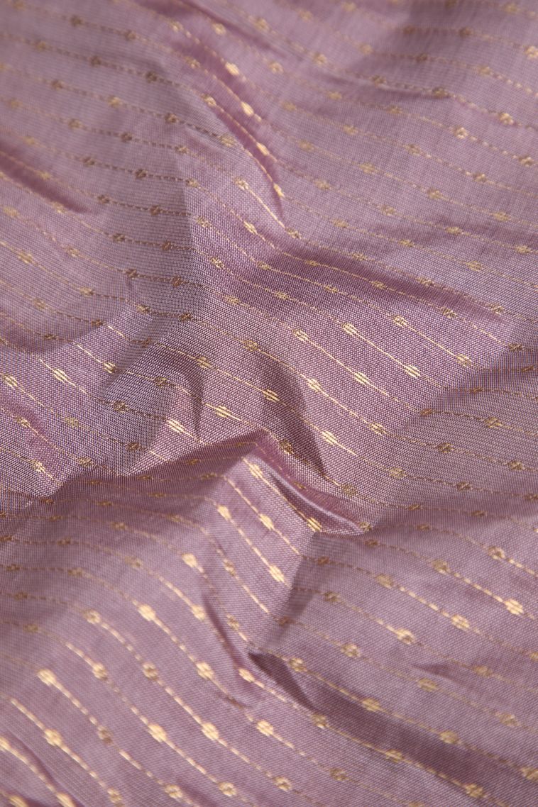 Crepe Pink Soft Silk Saree with Gold Zari Raindrops Model view 4