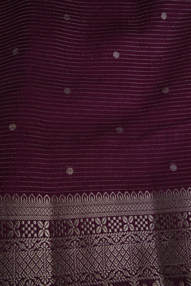 Punch Pink Raw Silk Sarees with Gold Zari Geometric Shapes view 3