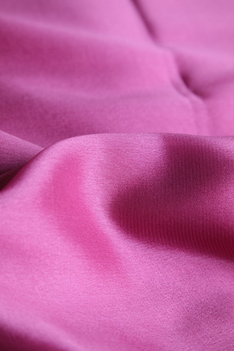 Lean Pink Mysore Silk with Gold Zari Plain view 4