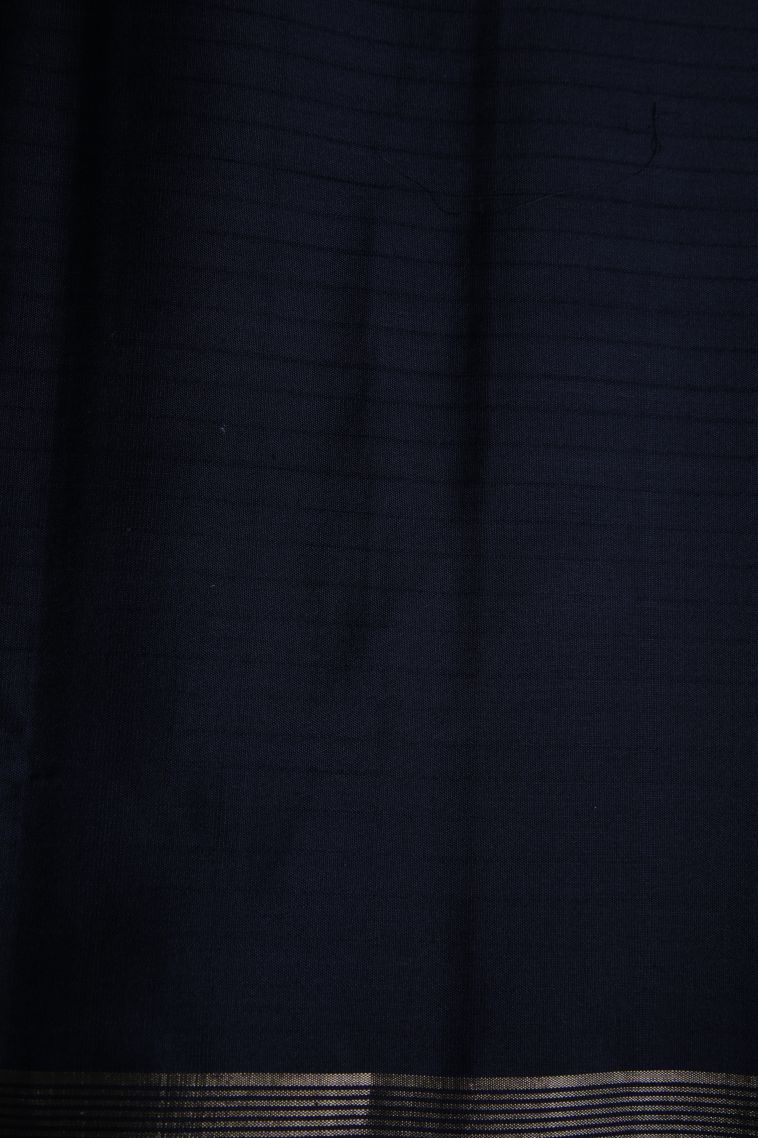 Merigold Orange Soft Silk Saree with Gold Zari Checks view 3