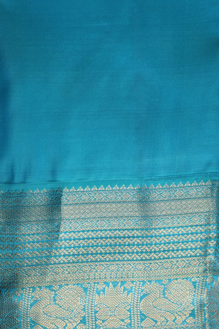 Fawn Yellow Soft Silk Saree with Gold Zari Checks And Puttas view 3