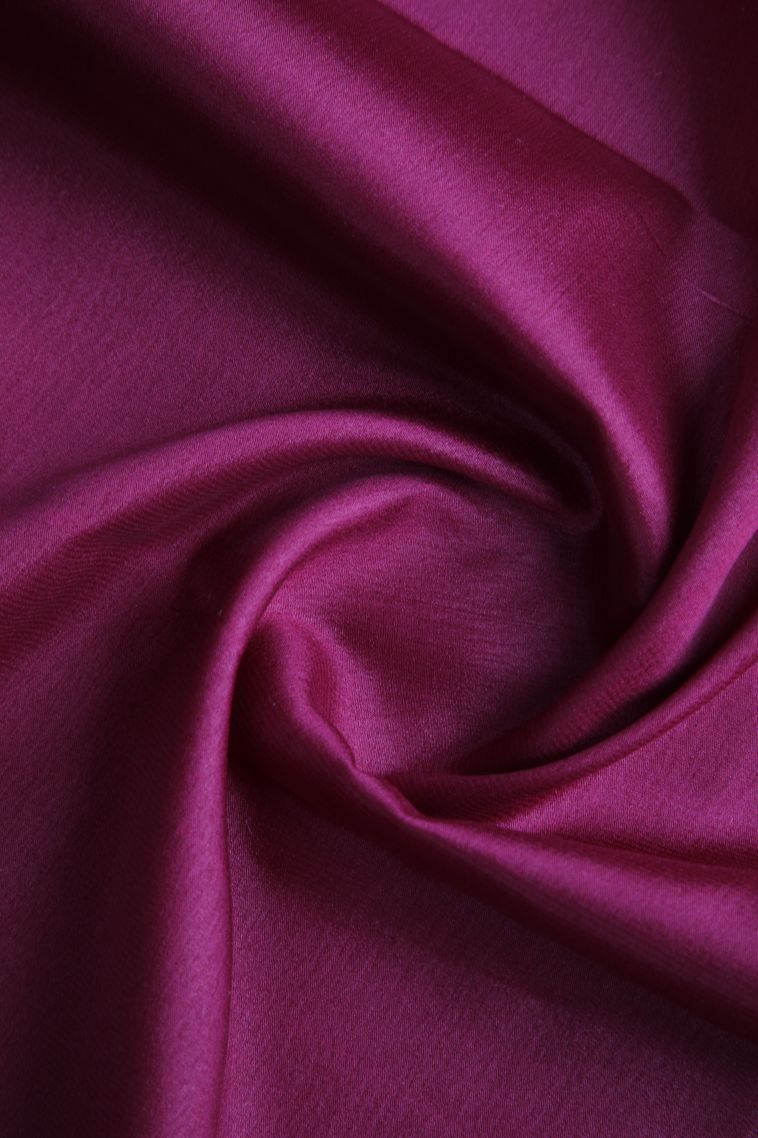 Garnet Red Mysore Silk with Gold Zari Plain view 4
