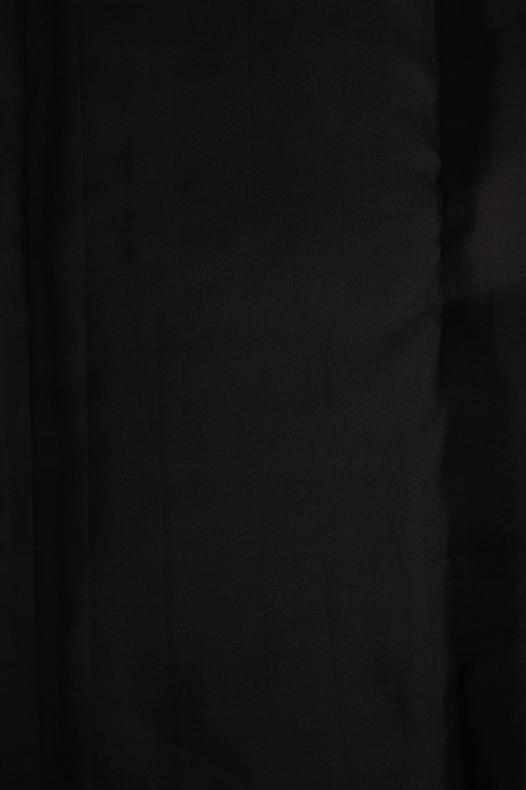 Eel Black Kanchipuram Silk Sarees with Gold Zari Geometric Shapes view 3