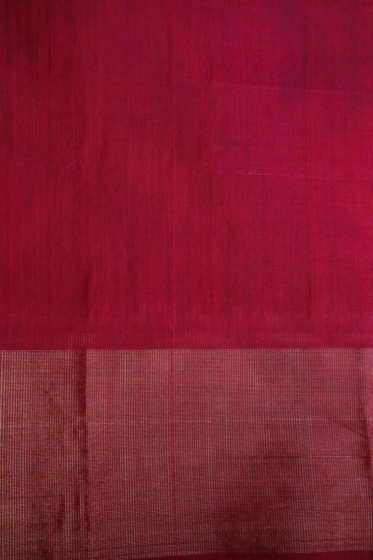 Cerulean Blue Pochampalli Saree with Gold Zari Ikkat view 3