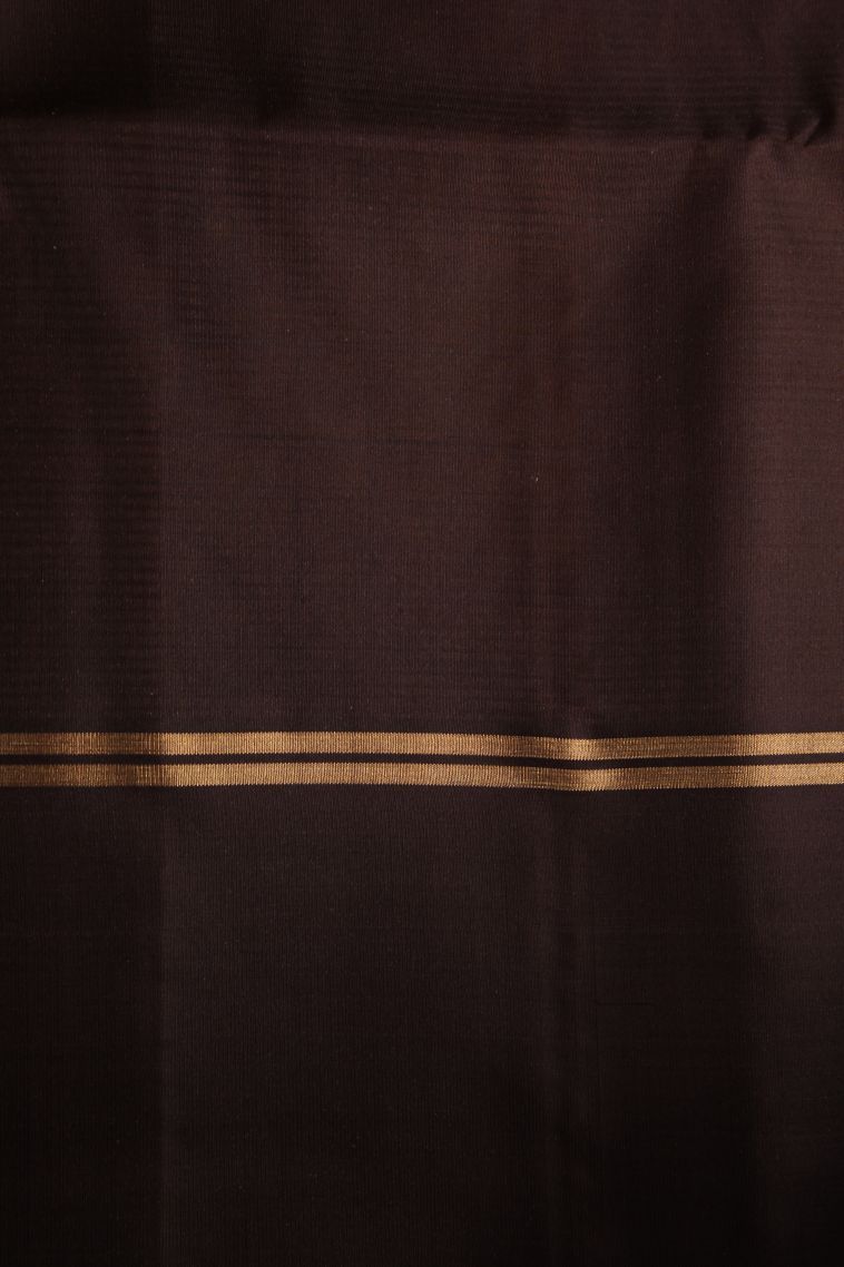 Marmalade Orange Soft Silk Saree with Gold Zari Raindrops Model view 3