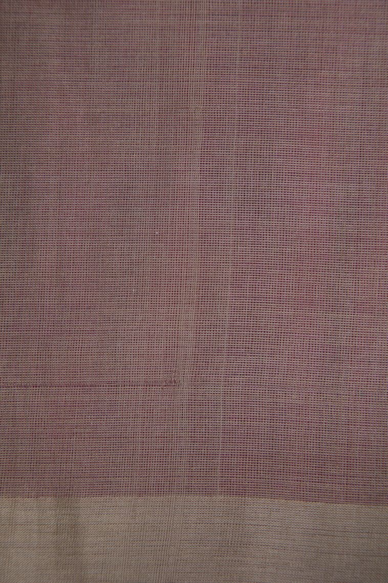 Magenta  Pink Pure Handloom Kovai Cotton with Without Zari Zari Floral Patterns view 3